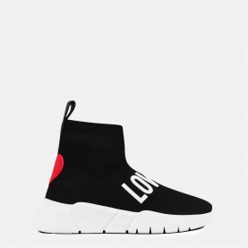 маратонки,маратонки,за,училище,ученически,обувки,love,moschino,logo,strap,hi,sock,trainers,black,00a