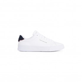 Маратонки Tommy Hilfiger Court Leather Low Top Trainers - White/Navy маратонки,отново,на,училище,мъжки,маратонки,мъжки,горнища,с,качулка,tommy,hilfiger,court,leather,low,top,trainers,white,navy
