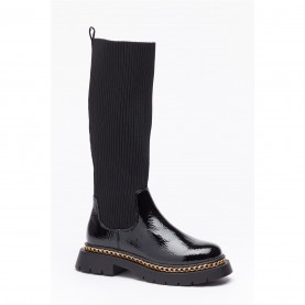 детски,боти,be,you,tall,chain,detail,patent,rib,boot,black