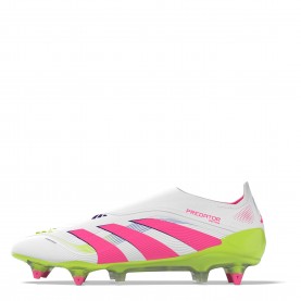 Футболни бутонки adidas Predator Elite Laceless Soft Ground Football Boots - Wht/Pink/Lem футболни,бутонки,мъжки,футболни,обувки,футболни,обувки,за,мек,терен,всички,футболни,обувки,футболни,обувки,за,твърд,терен,футбол,adidas,predator,elite,lace