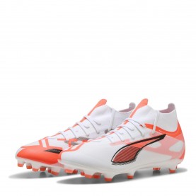 Puma ULTRA 5 MATCH+ Sn53 - WHITE/RED мъжки,маратонки,мъжки,футболни,обувки,всички,футболни,обувки,футболни,обувки,за,твърд,терен,футболни,обувки,за,мек,терен,футбол,puma,ultra,5,match,sn53,whi
