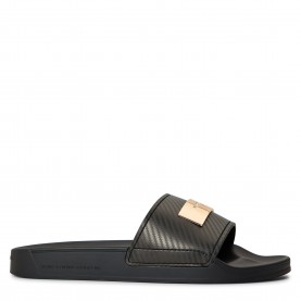 Android Homme Mens Exclusive Pool Sliders - Black/Gold android,homme,men,s,exclusive,pool,sliders,black,gold