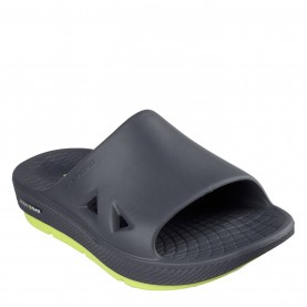 Skechers Dual Density Premium Arch Fit Hyper Sliders Mens - Charcoal/Green мъжки,джапанки,и,чехли,разпродажба,skechers,детски,водни,обувки,мъжки,джапанки,и,чехли,обувки,за,водни,спортове,skechers,dual,density,premium,arch,fit,hype