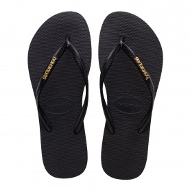 Джапанки Havaianas Slim Flip Flops - Black/Gold джапанки,дамски,обувки,havaianas,slim,flip,flops,black,gold