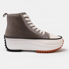дамски,високи,кецове,дамски,маратонки,firetrap,platform,hi,top,ladies,trainers,grey,glitter