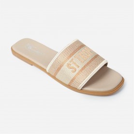 Сандали Wheres That From Women's Slip-On Flat Sandal - Cream сандали,дамски,летен,каталог,дамски,сандали,дамски,летни,обувки,летни,предложения,за,дами,wheres,that,from,women's,slip,on,flat,sandal,cream