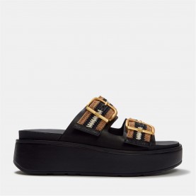 сандали,fitflop,women's,flatform,sandals,black,mix