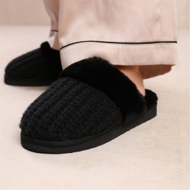 чехли,wheres,that,from,knit,slipper,ld61,black,yarn