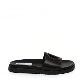 дамски,сандали,steve,madden,women,s,mayke,solid,flat,sandals,black,leather