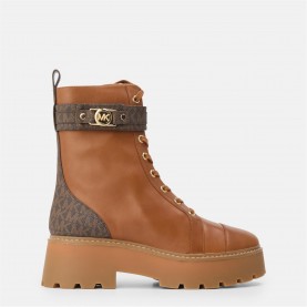 Обувки MICHAEL MICHAEL KORS Women's Ankle Rubber Sole Biker Boots - Brn Luggage обувки,дамски,боти,michael,michael,kors,women's,ankle,rubber,sole,biker,boots,brn,luggage