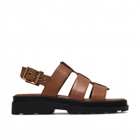 Дамски сандали Clarks Womens Flat Sandals - Tan Leather дамски,сандали,clarks,women,s,flat,sandals,tan,leather