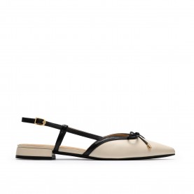 Clarks Womens Slingbacks - Cream Leather clarks,women,s,slingbacks,cream,leather