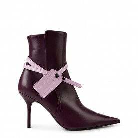 обувки,дамски,боти,off,white,nappa,zip,boots,burgundy