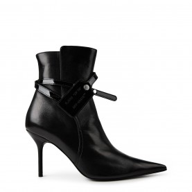 обувки,дамски,боти,off,white,nappa,zip,ankle,boots,black