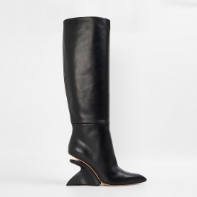 дамски,обувки,дамски,боти,off,white,women,s,knee,high,boots,knee,high,style,black,silver