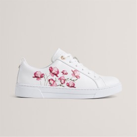 Маратонки Ted Baker Ted Print Trainer - White маратонки,промоция,на,зимни,облекла,дамски,маратонки,ted,baker,ted,print,trainer,white