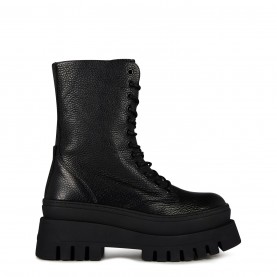 обувки,дамски,боти,steve,madden,coast,chunky,sole,ankle,boots,black,leath