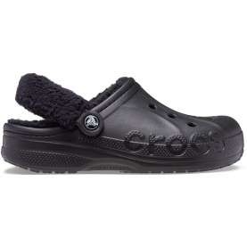 пантофи,чехли,разпродажба,crocs,crocs,women's,baya,lined,fuzz,strap,mule,slippers,black