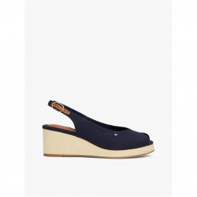 Tommy Hilfiger Iconic Elba Sling Back Wedges - Space Blue tommy,hilfiger,iconic,elba,sling,back,wedges,space,blue