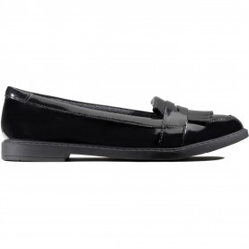 clarks,scala,bright,loafers,juniors,black,pat