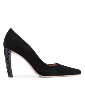 boss,boss,suede,monogram,heels,womens,black