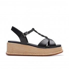 clarks,kimmei,twist,sandal,black,leather