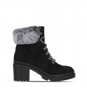 дамски,боти,be,you,faux,fur,collar,boot,black