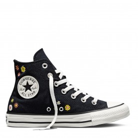 Маратонки Converse Women's Canvas High-Top Trainers - Black/Multi маратонки,маратонки,за,училище,ученически,обувки,кецове,за,училище,converse,women's,canvas,high,top,trainers,black,multi