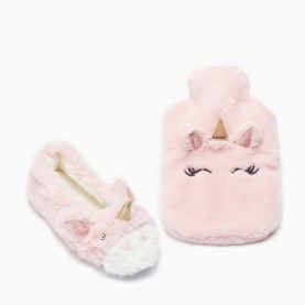 чехли,be,you,unicorn,slipper,gift,set,pink