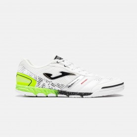 Футболни обувки Joma Mens Mundial IN Leather Indoor Football Boots - White/Green футболни,обувки,детски,маратонки,за,футбол,на,закрито,мъжки,футболни,обувки,футболни,обувки,за,мек,терен,футбол,joma,men,s,mundial,in,leather,indoor,footba