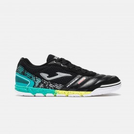 Футболни обувки Joma Mens Mundial IN Leather Indoor Football Boots - Black/Green футболни,обувки,детски,маратонки,за,футбол,на,закрито,мъжки,футболни,обувки,футболни,обувки,за,мек,терен,футбол,joma,men,s,mundial,in,leather,indoor,footba