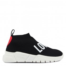 маратонки,маратонки,за,училище,ученически,обувки,love,moschino,logo,strap,sock,trainers,black,00a