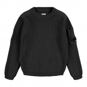 плетена,блуза,детски,3/4,панталони,cp,company,kids',rib,crew,knitted,top,black,60100