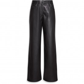 Панталони Calvin Klein Jeans CKJ F Leather Pant Ld54 - Black панталони,дамски,чорапогащи,и,клинове,calvin,klein,jeans,ckj,f,leather,pant,ld54,black