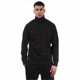 облекла,на,разпродажба,мъжки,блузи,lyle,and,scott,panelled,hybrid,quarter,zip,black