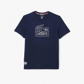 тениска,мъжки,тениски,lacoste,roland,garros,edition,ultra,dry,tennis,t,shirt,blue