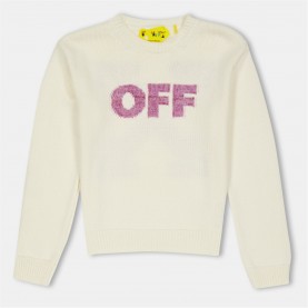 плетена,блуза,детски,3/4,панталони,off,white,kids',logo,soft,knitted,top,cream,pnk,033c