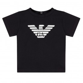 Тениска Emporio Armani Boys Eagle Logo T-Shirt - Black 0975 тениска,детски,3/4,панталони,emporio,armani,boys,eagle,logo,t,shirt,black,0975