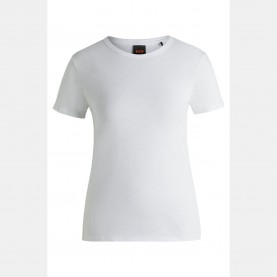тениска,дамски,топове,boss,c,elsa,regular,fit,t,shirt,in,slub,cotton,white