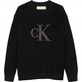 юношеска,блуза,детски,облекла,calvin,klein,jeans,logo,knit,sweater,juniors,ck,black,beh