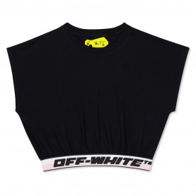 детска,тениска,детски,облекла,off,white,sleeveless,logo,crop,tee,infants,black,black