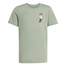 adidas Minecraft Training T- Shirt - silver green детски,тениски,adidas,minecraft,training,t,shirt,silver,green