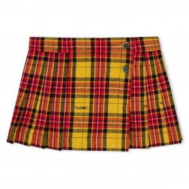 юношеска,пола,детски,облекла,off,white,check,flannel,fold,over,skirt,juniors,yellow,black