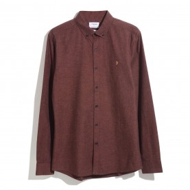 облекла,на,разпродажба,farah,steen,slim,fit,shirt,brown
