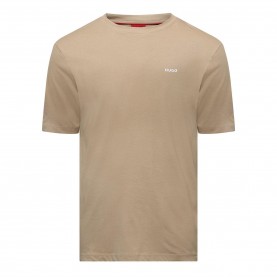 Тениска Hugo Dero222 Logo Print T-Shirt - Beige тениска,мъжки,тениски,hugo,dero222,logo,print,t,shirt,beige