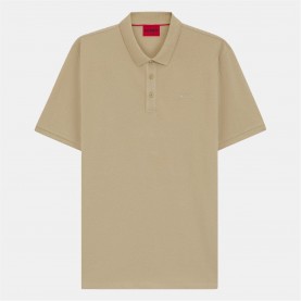 блуза,с,яка,мъжки,тениски,hugo,donos222,logo,print,polo,shirt,beige