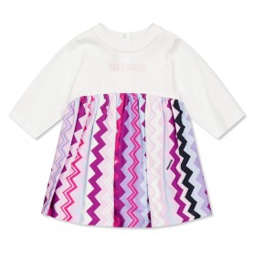Рокля Missoni Kids Logo Mini Dress - Glicine рокля,missoni,kids,logo,mini,dress,glicine