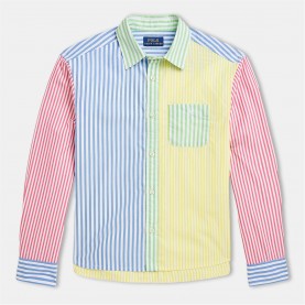 детски,3/4,панталони,polo,ralph,lauren,striped,cotton,boxy,fun,shirt,juniors,multi