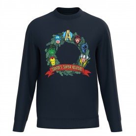 блуза,marvel,marvel,avengers,christmas,wreath,sweater,navy