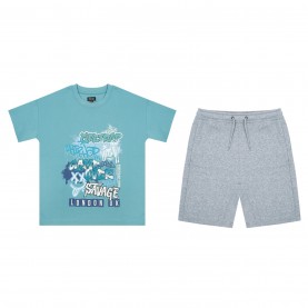 юношески,комплект,разпродажба,firetrap,детски,облекла,firetrap,t,shirt,set,juniors,blue,graphic
